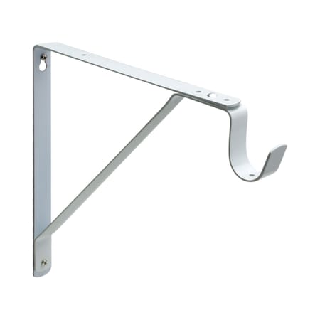Pamex Heavy Duty Fixed Shelf and Rod Support Bracket White Finish DD0633WC